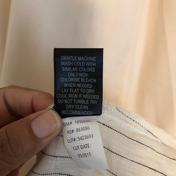 Torrid Linen Pinstriped Shirt Dress EUC - Picture 8 of 8